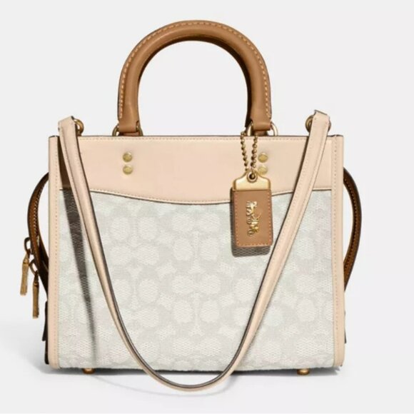 Coach Rogue Bag 25 In Signature Textile Jacquard With Gold Hardware - Picture 4 of 16
